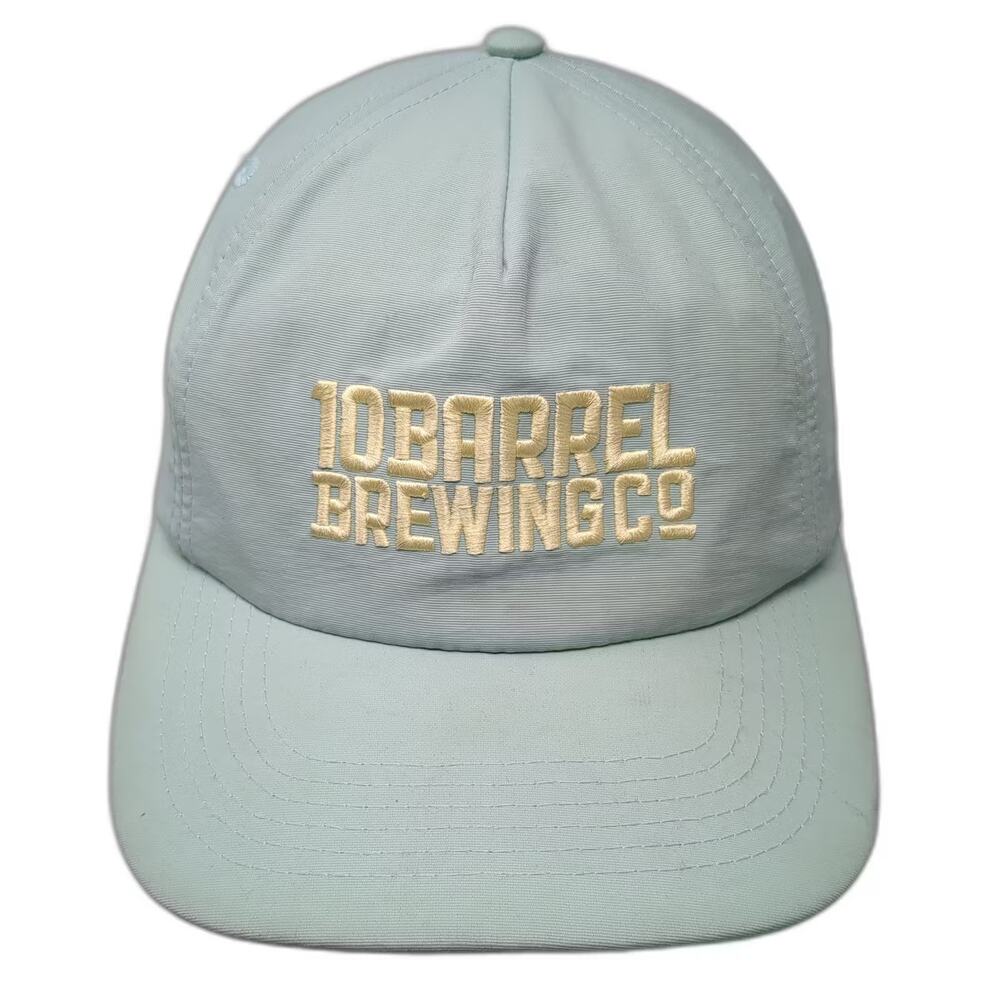 10 Barrel Brewing Co 5 Panel Blue Gold Nylon Snapback Hat One Size Embroidered